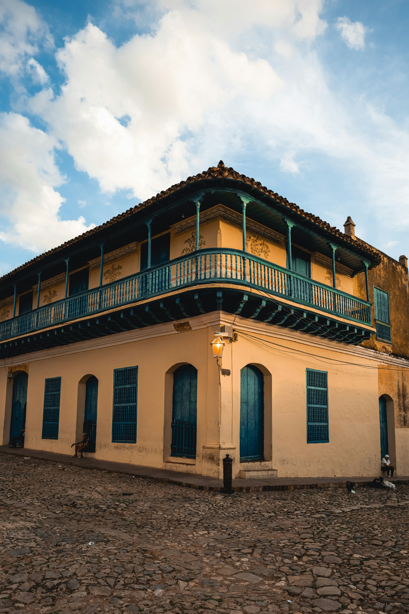 Zaguan and central patio of a colonial house in Old Havana, Cuba